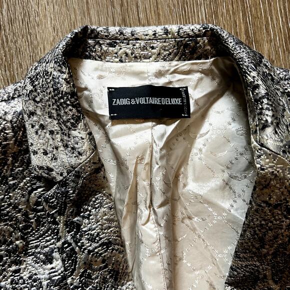 Zadig & Voltaire Deluxe Vedaz Python Blazer 38 small - Picture 5 of 12